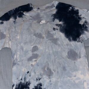 Nike Black and Gray Tie-Dye Tee